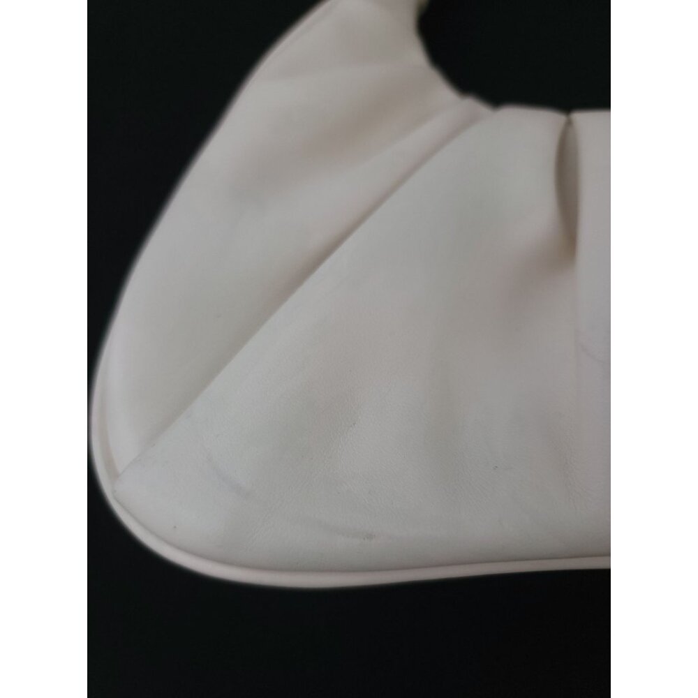 JW Pei GABBI Ivory Pleated Vegan Leather Ruched Handle Hobo Bag - Picture 4 of 7